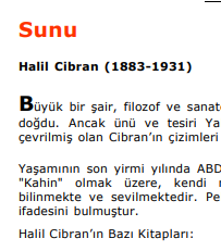Halil Cibran «Derin Akıl Derin Yürek»  pdf indir 